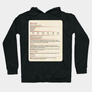 D&D Sister Stat Block Hoodie